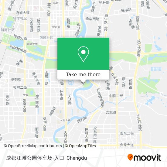 成都江滩公园停车场-入口 map
