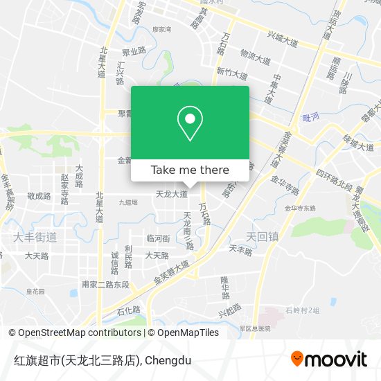 红旗超市(天龙北三路店) map