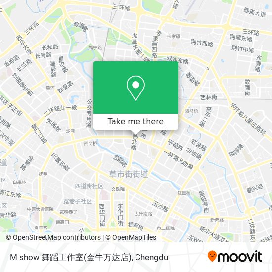 M show 舞蹈工作室(金牛万达店) map