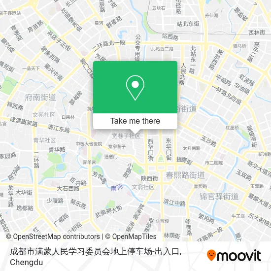 成都市满蒙人民学习委员会地上停车场-出入口 map