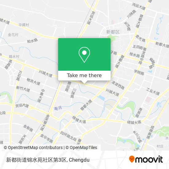 新都街道锦水苑社区第3区 map