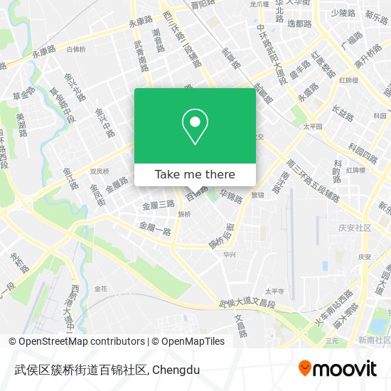 武侯区簇桥街道百锦社区 map