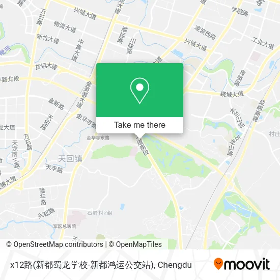 x12路(新都蜀龙学校-新都鸿运公交站) map