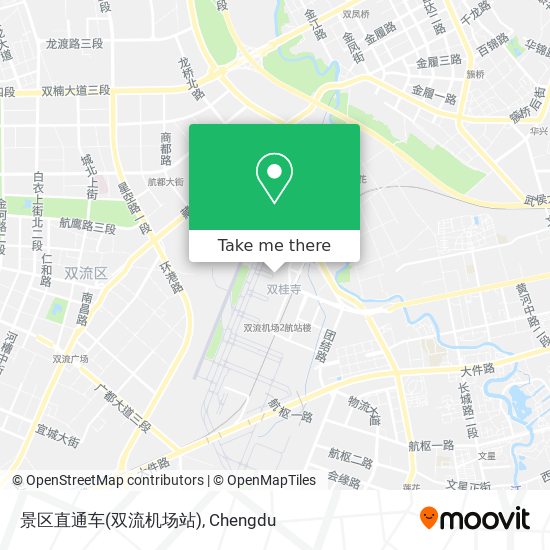 景区直通车(双流机场站) map
