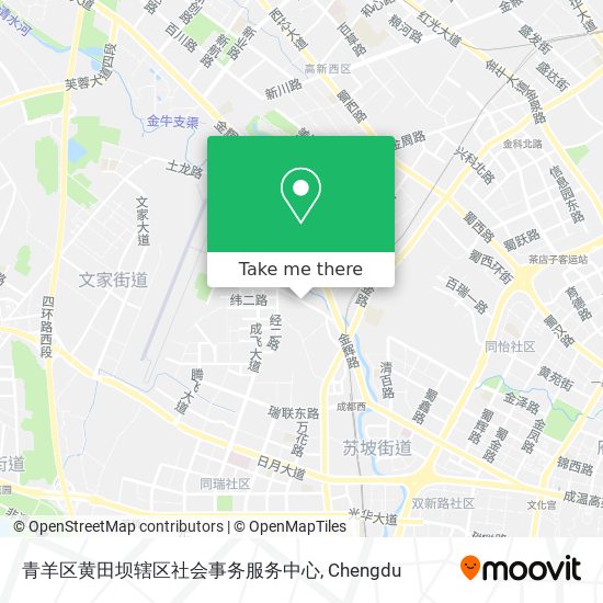 青羊区黄田坝辖区社会事务服务中心 map