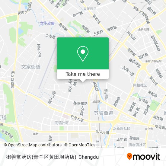 御善堂药房(青羊区黄田坝药店) map