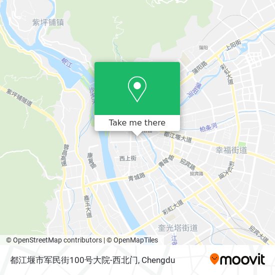 都江堰市军民街100号大院-西北门 map