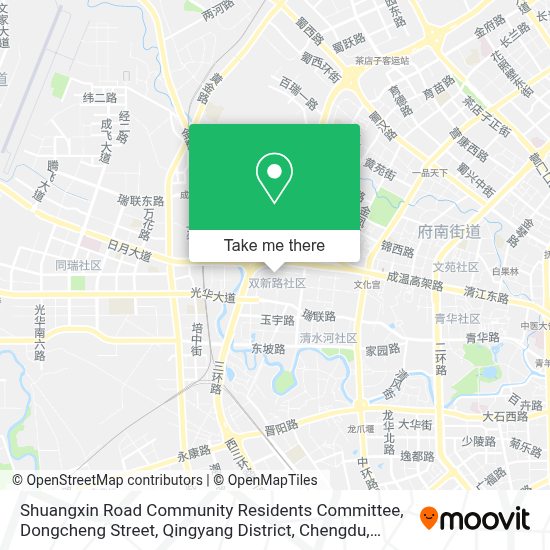 How To Get To 四川省成都市青羊区东城街道双新路社区居民委员会by Bus Or Metro