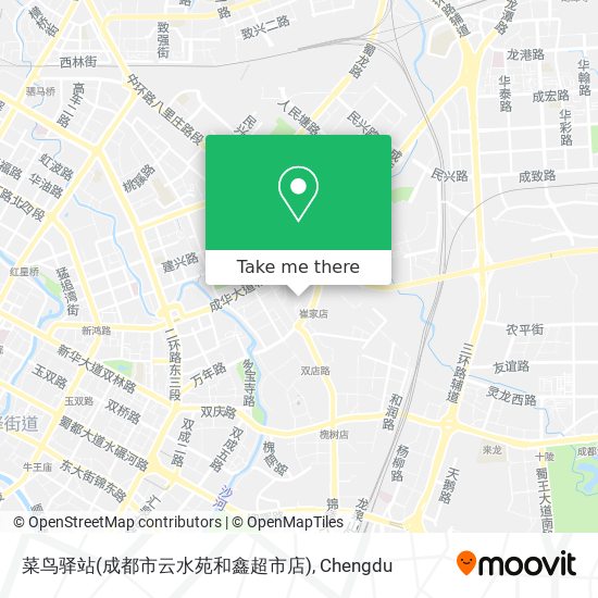 菜鸟驿站(成都市云水苑和鑫超市店) map