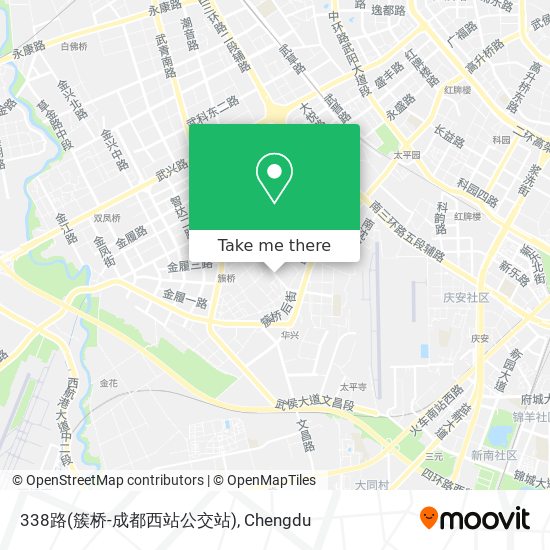 338路(簇桥-成都西站公交站) map