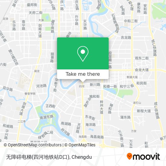 无障碍电梯(四河地铁站D口) map