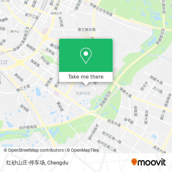 红砂山庄-停车场 map