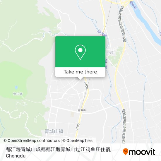 都江堰青城山成都都江堰青城山过江鸡鱼庄住宿 map