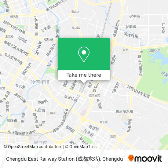 Chengdu East Railway Station (成都东站) map