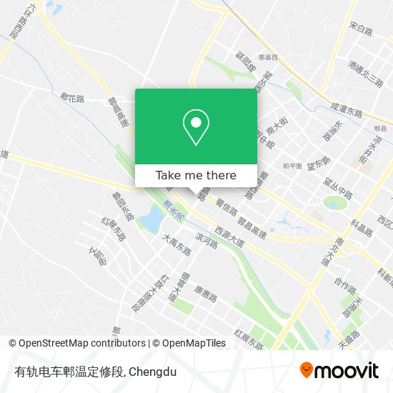 有轨电车郫温定修段 map
