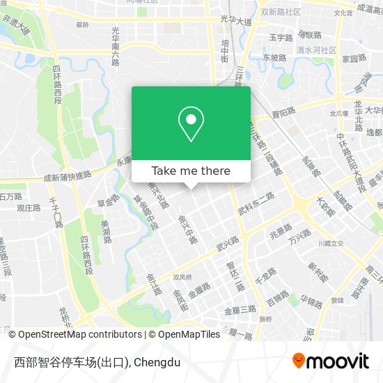 西部智谷停车场(出口) map