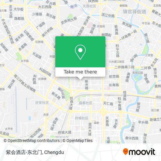 紫会酒店-东北门 map