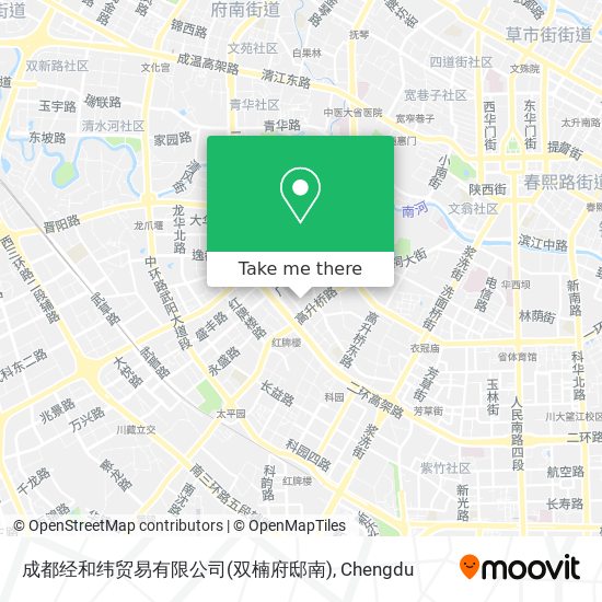 成都经和纬贸易有限公司(双楠府邸南) map