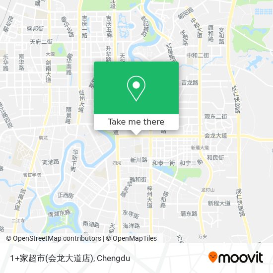 1+家超市(会龙大道店) map