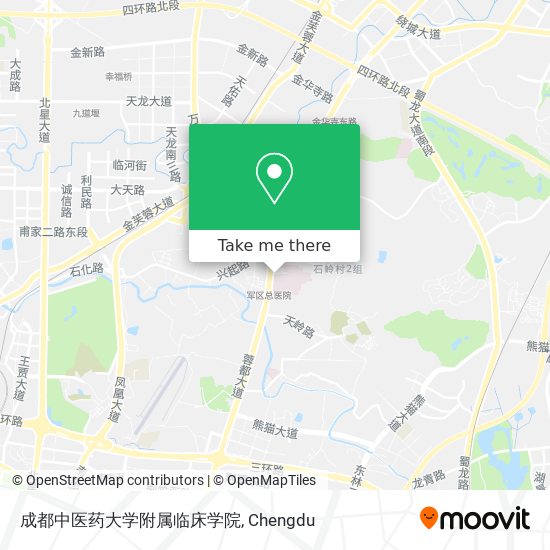 成都中医药大学附属临床学院 map