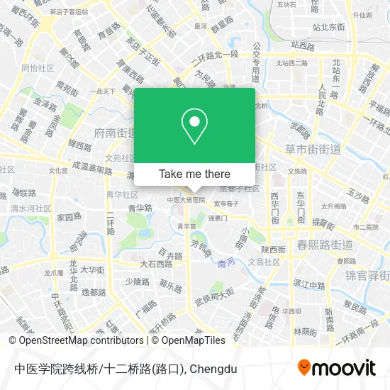 中医学院跨线桥/十二桥路(路口) map