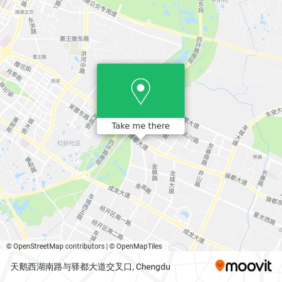 天鹅西湖南路与驿都大道交叉口 map