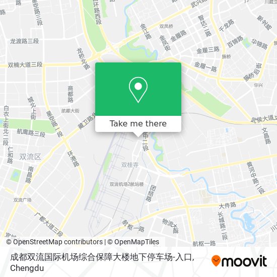 成都双流国际机场综合保障大楼地下停车场-入口 map