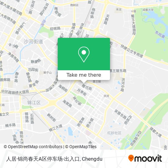 人居·锦尚春天A区停车场-出入口 map