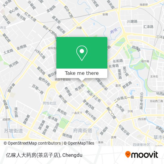 亿稼人大药房(茶店子店) map