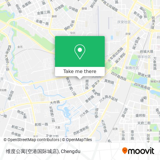 维度公寓(空港国际城店) map