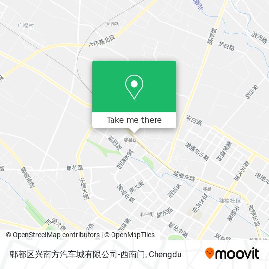 郫都区兴南方汽车城有限公司-西南门 map