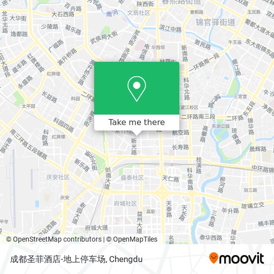 成都圣菲酒店-地上停车场 map
