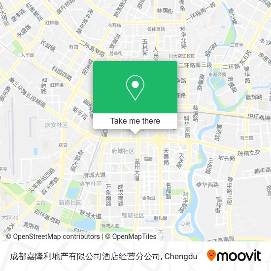 成都嘉隆利地产有限公司酒店经营分公司 map