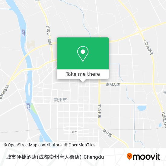 城市便捷酒店(成都崇州唐人街店) map