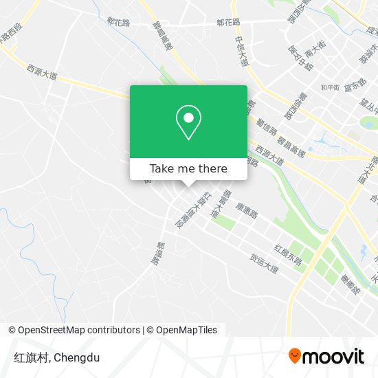 红旗村 map