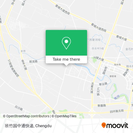 班竹园中通快递 map