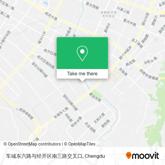 车城东六路与经开区南三路交叉口 map