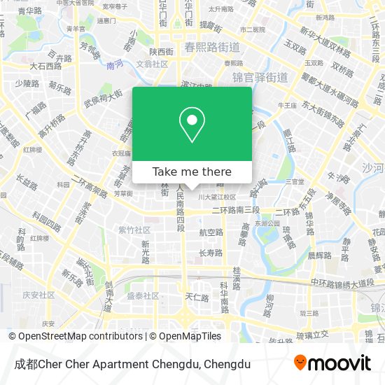 成都Cher Cher Apartment Chengdu map