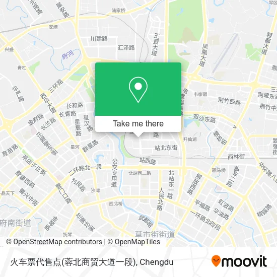 火车票代售点(蓉北商贸大道一段) map