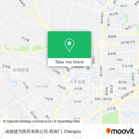 成都捷为医药有限公司-西南门 map
