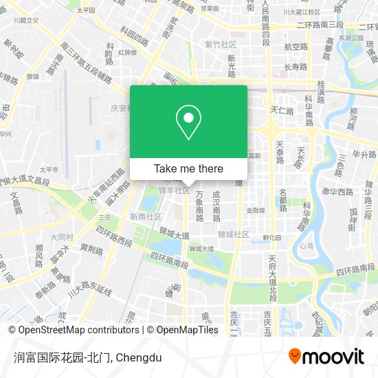 润富国际花园-北门 map