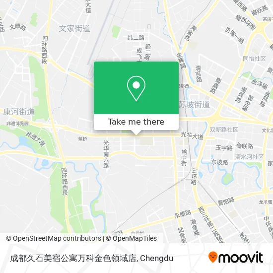 成都久石美宿公寓万科金色领域店 map