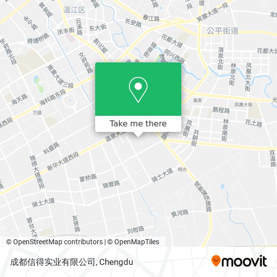 成都信得实业有限公司 map