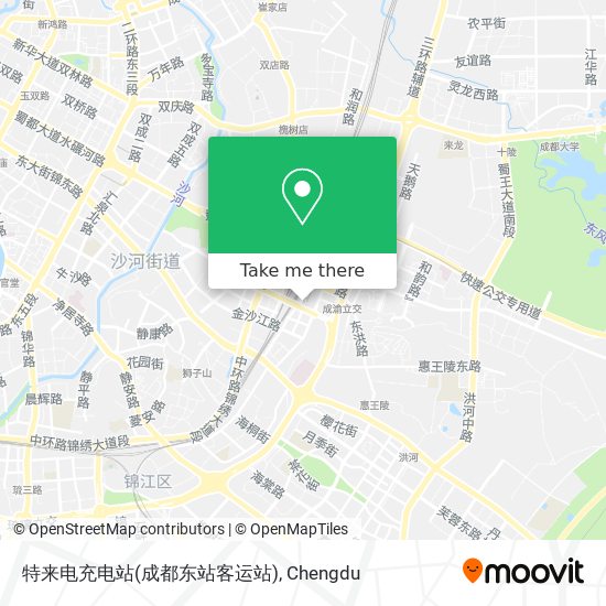 特来电充电站(成都东站客运站) map