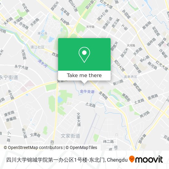 四川大学锦城学院第一办公区1号楼-东北门 map