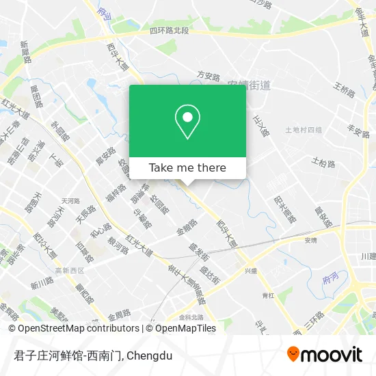 君子庄河鲜馆-西南门 map