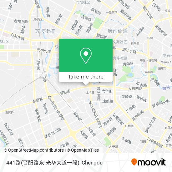 441路(晋阳路东-光华大道一段) map
