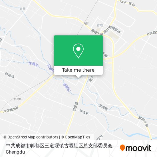 中共成都市郫都区三道堰镇古堰社区总支部委员会 map