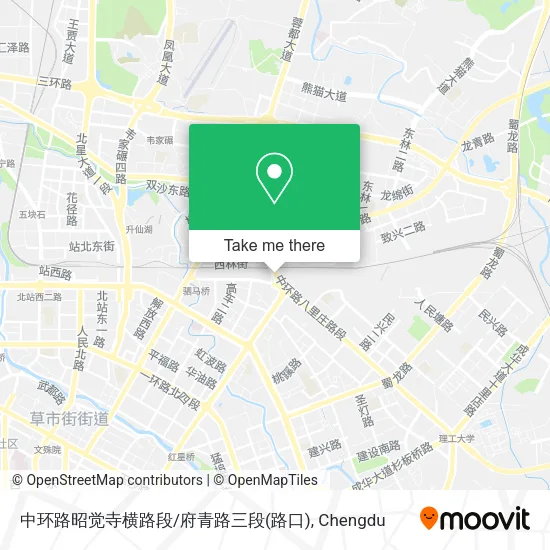 中环路昭觉寺横路段/府青路三段(路口) map