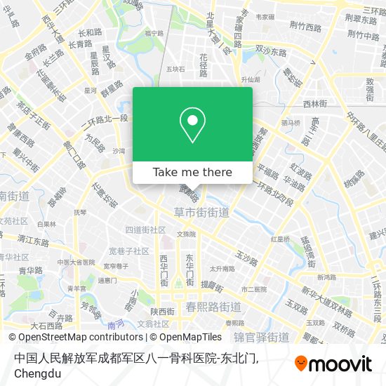 中国人民解放军成都军区八一骨科医院-东北门 map